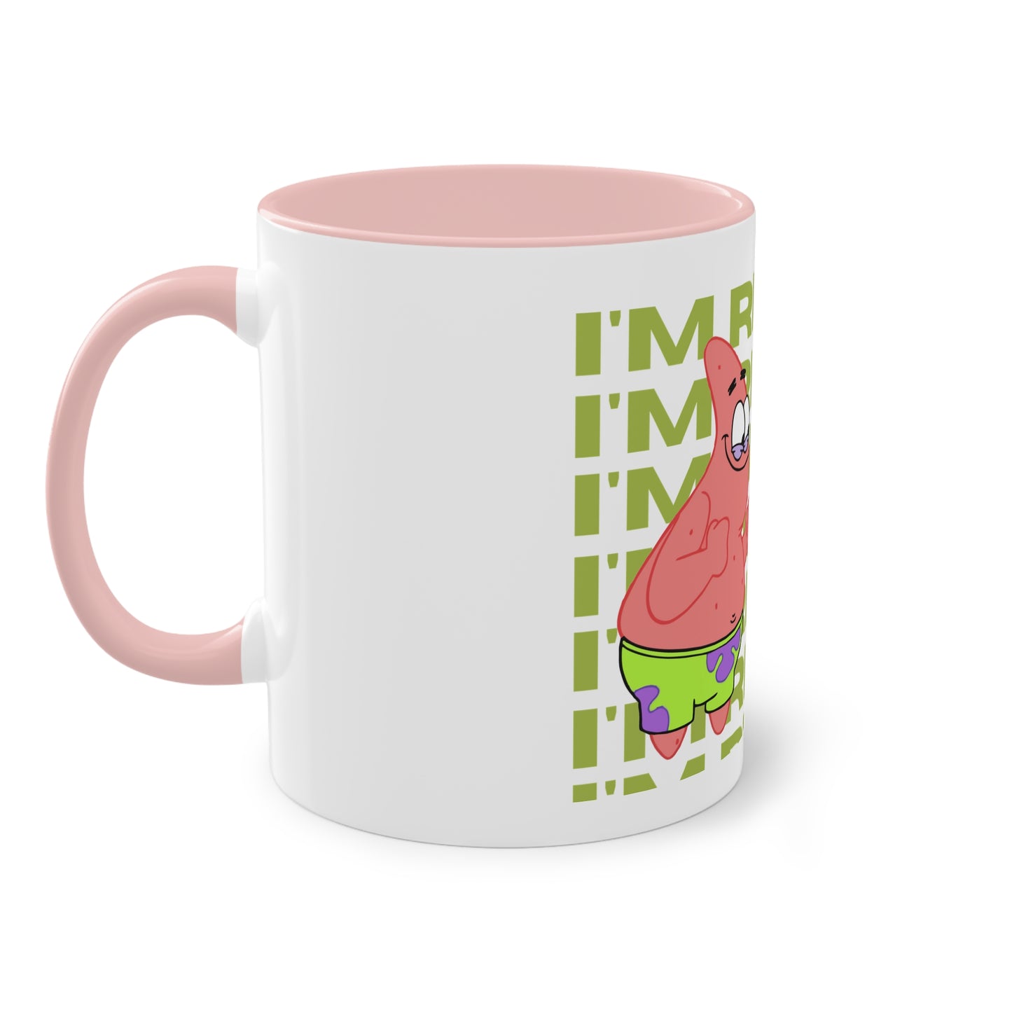 SpongeBob & Patrick Two-Tone Coffee Mug - Perfect for Kids, Cartoon Lovers, Gifts, Birthdays, Home Decor