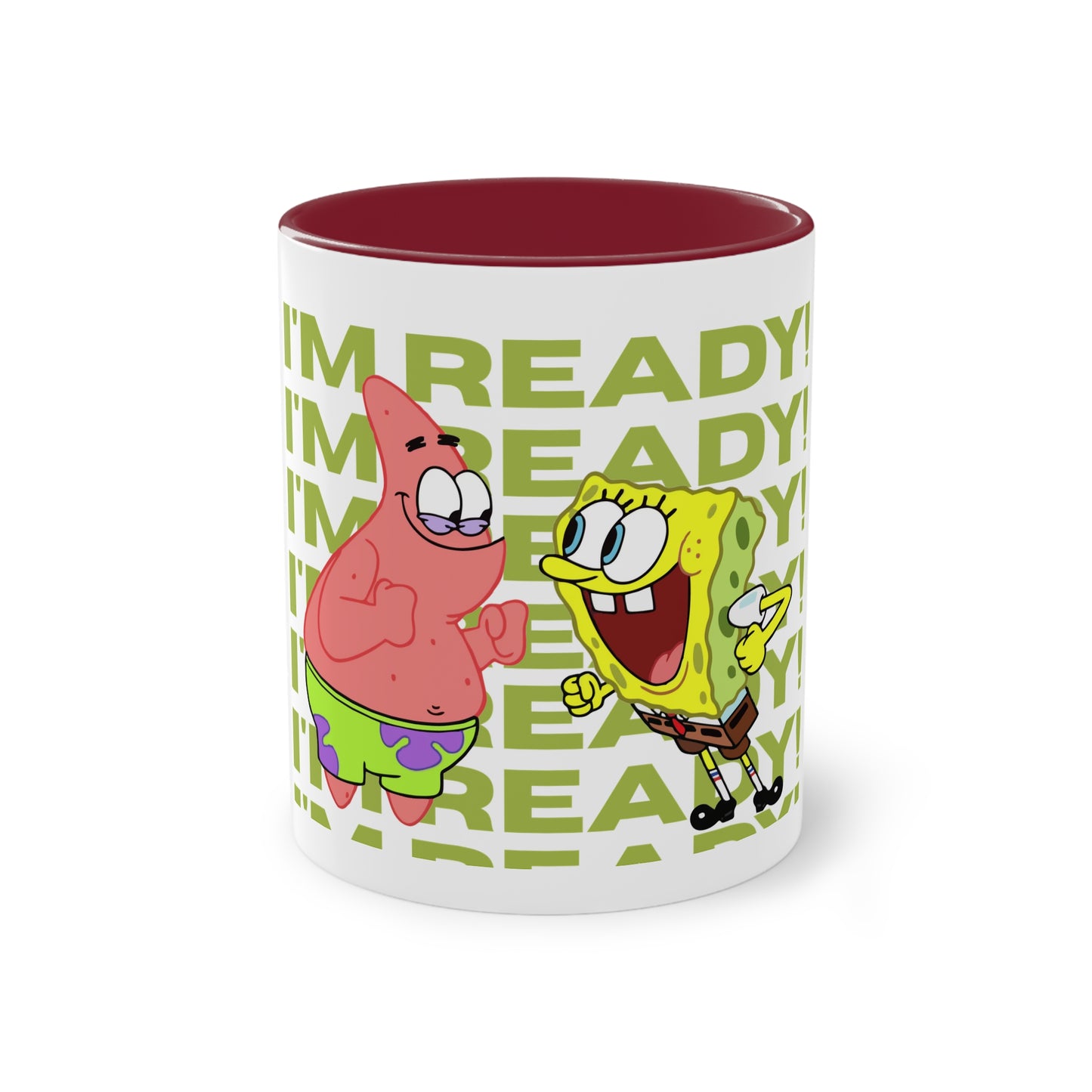 SpongeBob & Patrick Two-Tone Coffee Mug - Perfect for Kids, Cartoon Lovers, Gifts, Birthdays, Home Decor