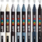POSCA® Paint Marker Set, 8 Colors, PC-5M Gray Tone Set