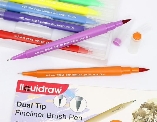 Dual Tip Brush Markers Art Pen Set – THE CEO Coloring Markers