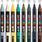 POSCA® Paint Marker Set, 8 Colors, PC-5M Earth Tone Set
