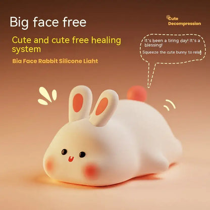 Cute Rabbit LED Night Light – Touch Sensor Bedroom & Home Decor