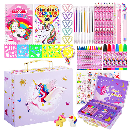 66PCS Unicorn Art Supplies Set for Kids (Ages 4-12)