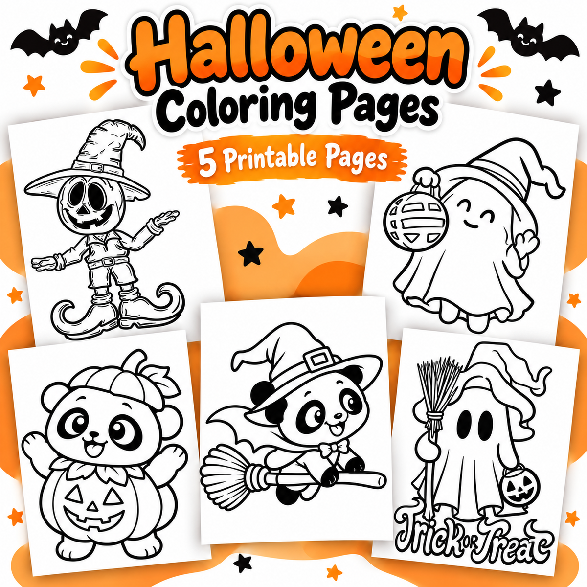 Halloween Coloring Pages Bundle 👻🎃