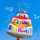 Colorful Candles 3-Tier Bear Cake Decorations