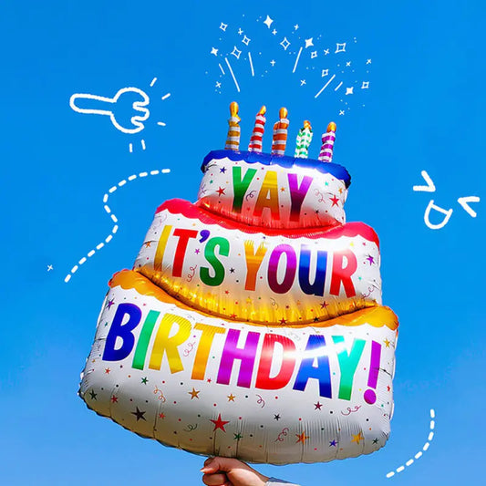 Colorful Candles 3-Tier Bear Cake Decorations