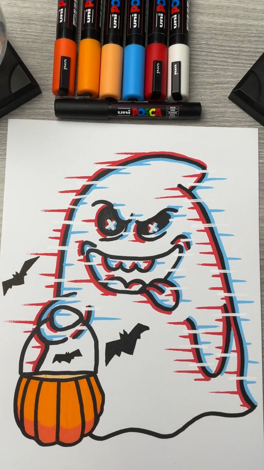 Printable Art (PDF & PNG)- Spooky Ghost with Candy Bucket