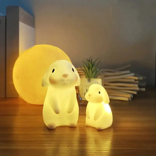 Cute Pink Bunny Night Light for Children's Room Decor